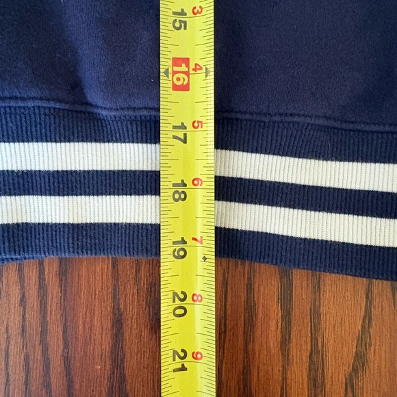 OFFLINE By Aerie Cloud Fleece Polo Navy Sweatshirt White Trim Small Active - Picture 5 of 5